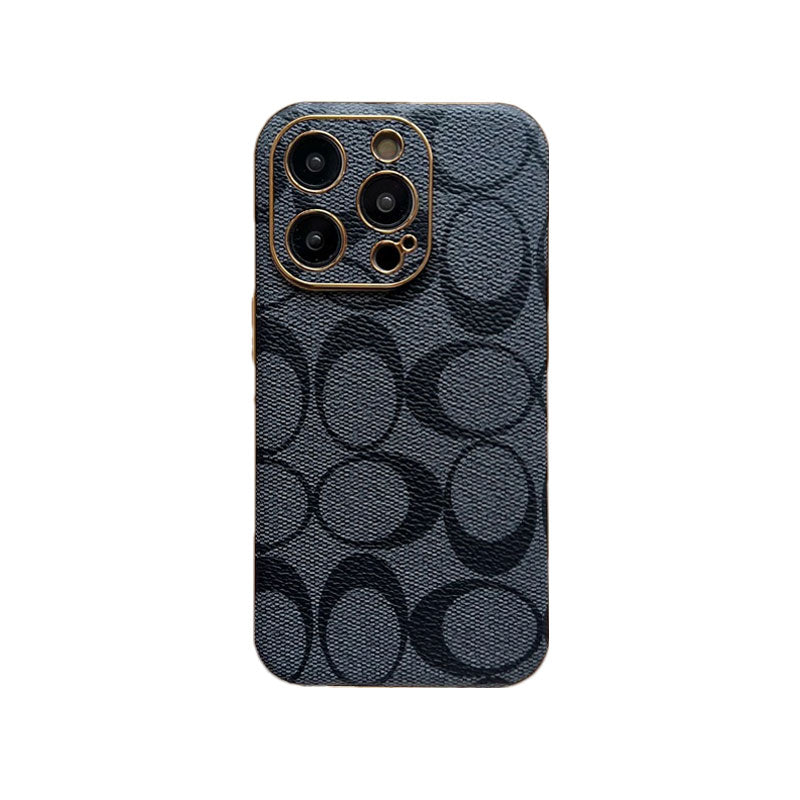 クラシック iPhone ケース レザー ライト ブロウ -QBK240513