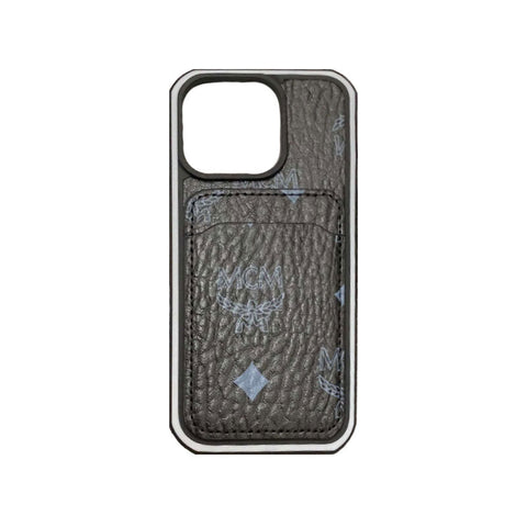 Étui pour iPhone MCM avec porte-cartes Jaune-MCK240603
