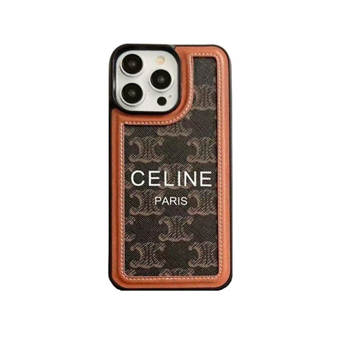 Sort Celine iPhone etui med strop-SZ231124