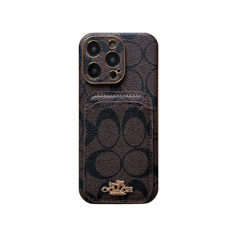 Custodia classica per iPhone con portacarte nera -KB241651