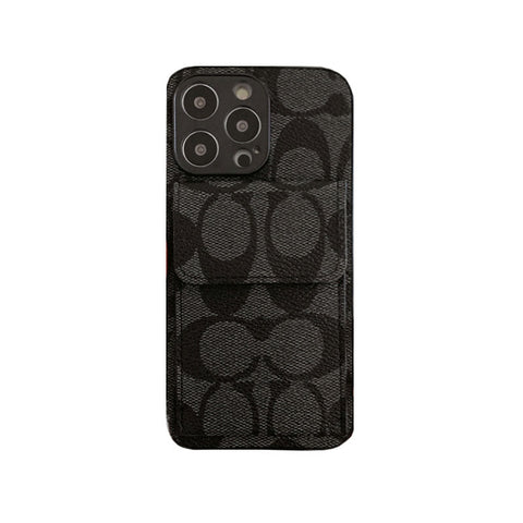 ウォレット付きクラシック iPhone ケース ライトブラウン-HP240513