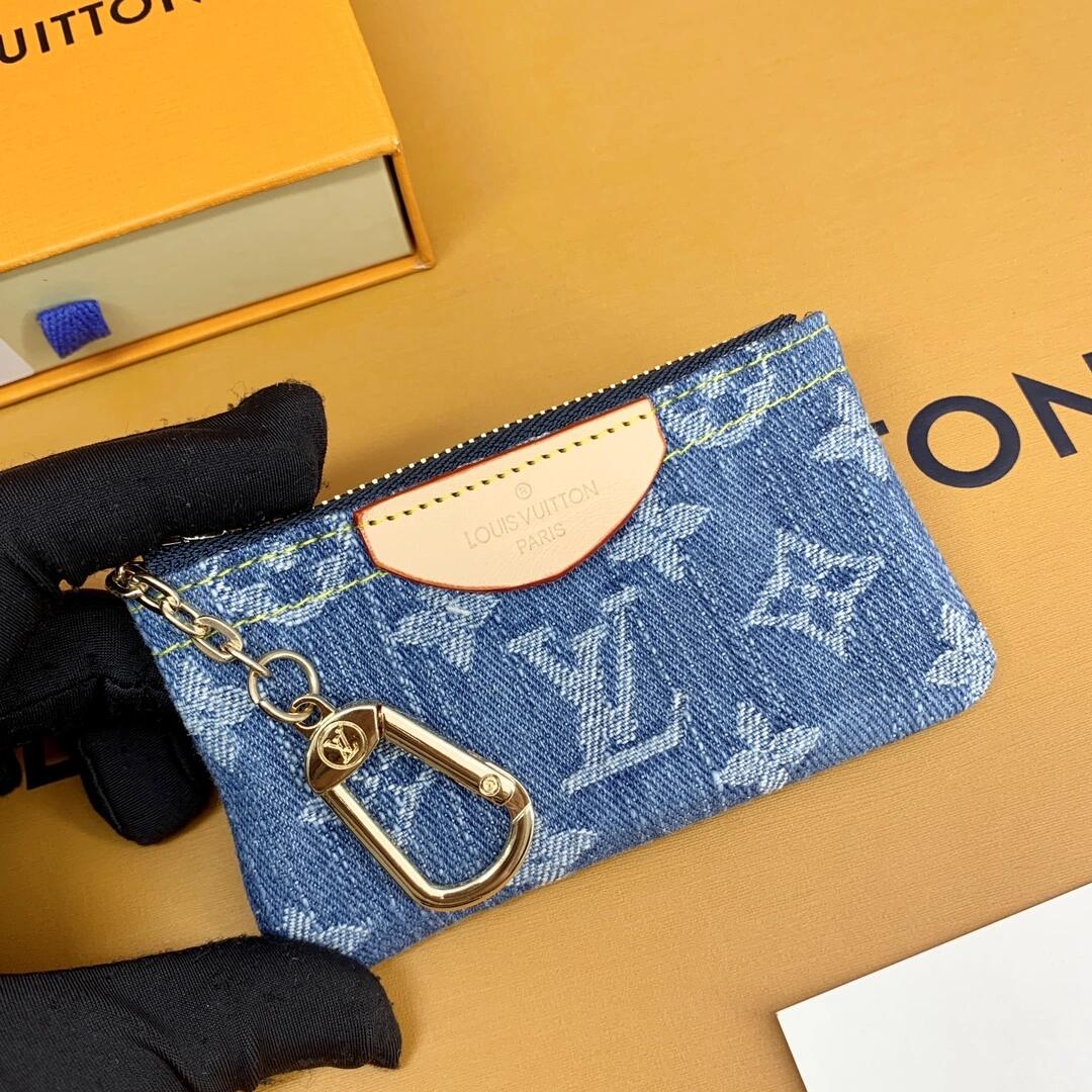 Luxury  Monogram Coin Pouch – Stylish & Compact Keychain Wallet