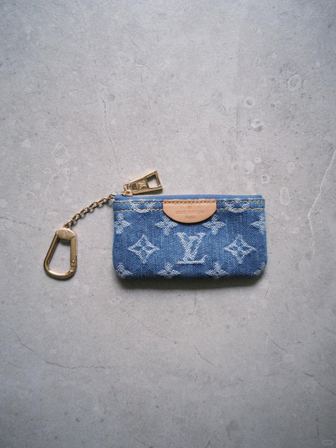 Mini borsa Capucines decorata in denim di lusso