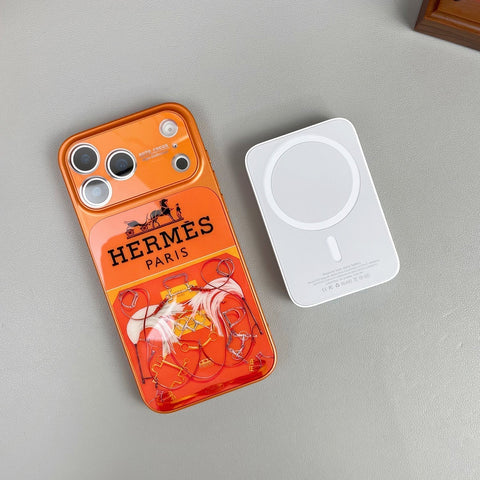 Custodia per iPhone serie H di lusso arancione