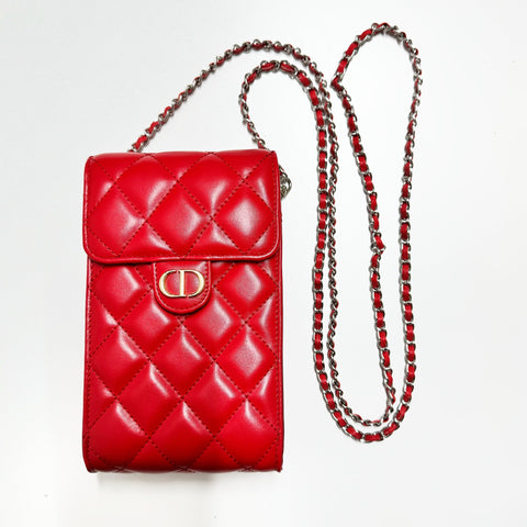 Crossbody lederen telefoontas
