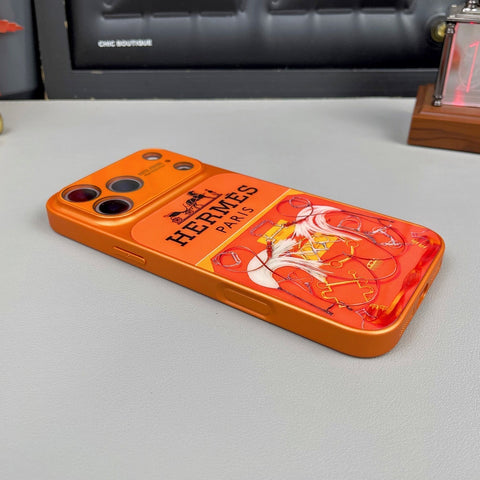 Custodia per iPhone serie H di lusso arancione