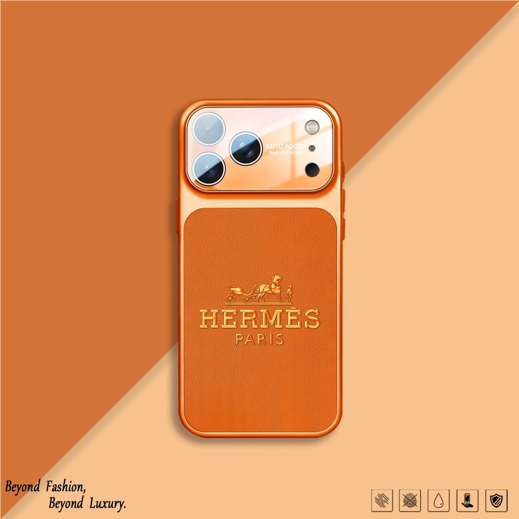 Custodia per iPhone serie H di lusso arancione