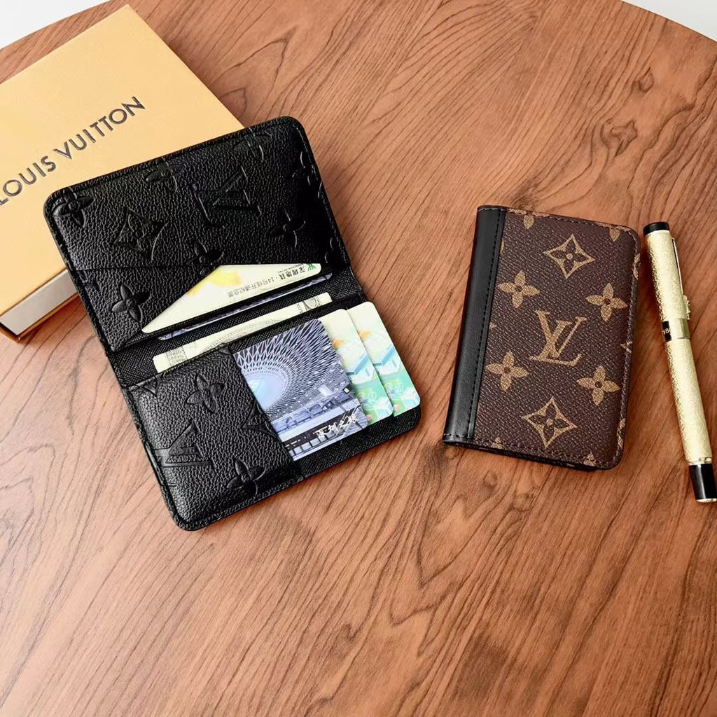 Elegante Lou Checkered & Monogramm-Geldbörsen