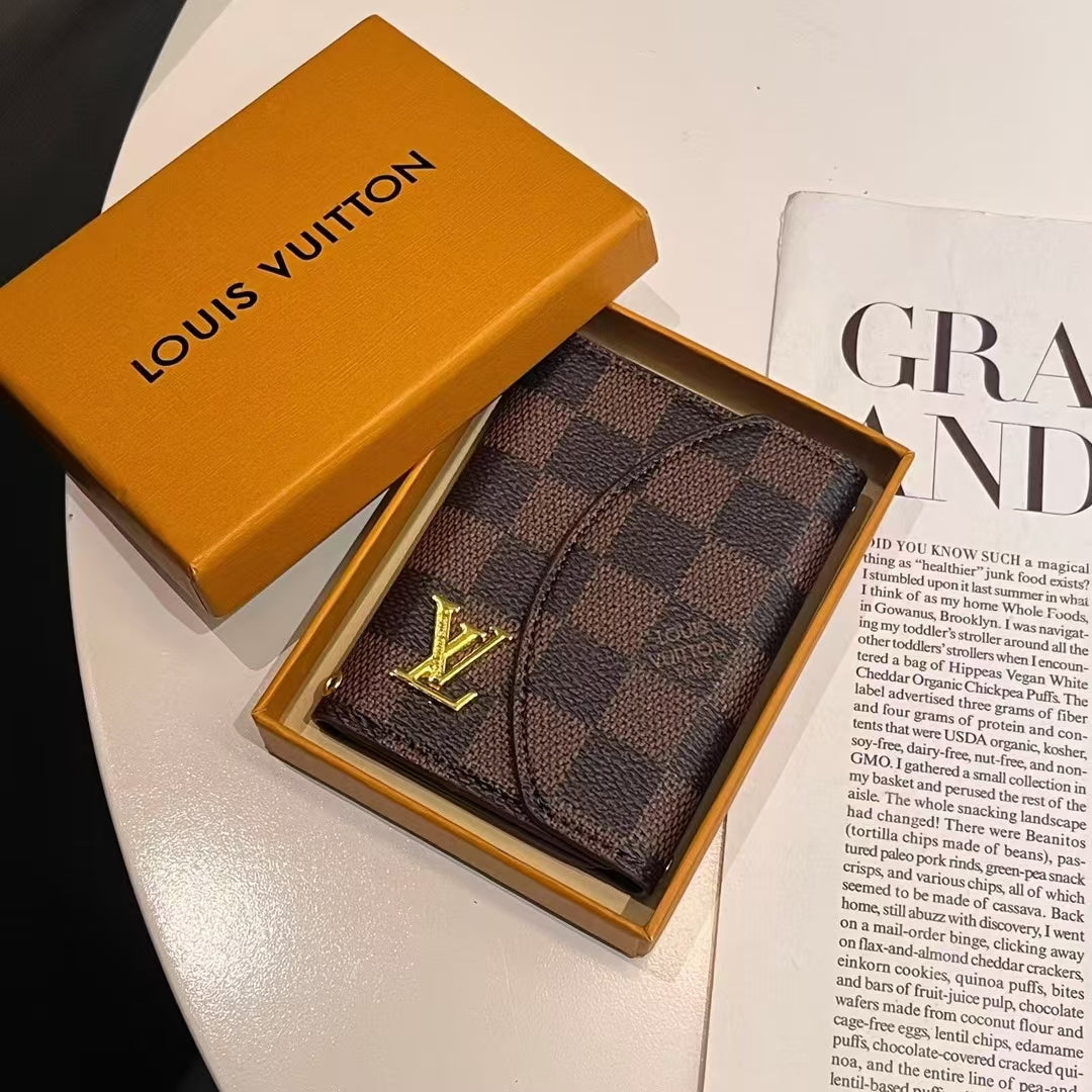 Luxury Lou & GG-Inspired Monogram Compact Wallet Collection