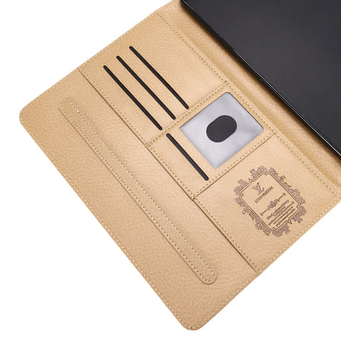 Fondina con monogramma in tela goffrata 3D Cover flip per iPad Apple con funzione di supporto
