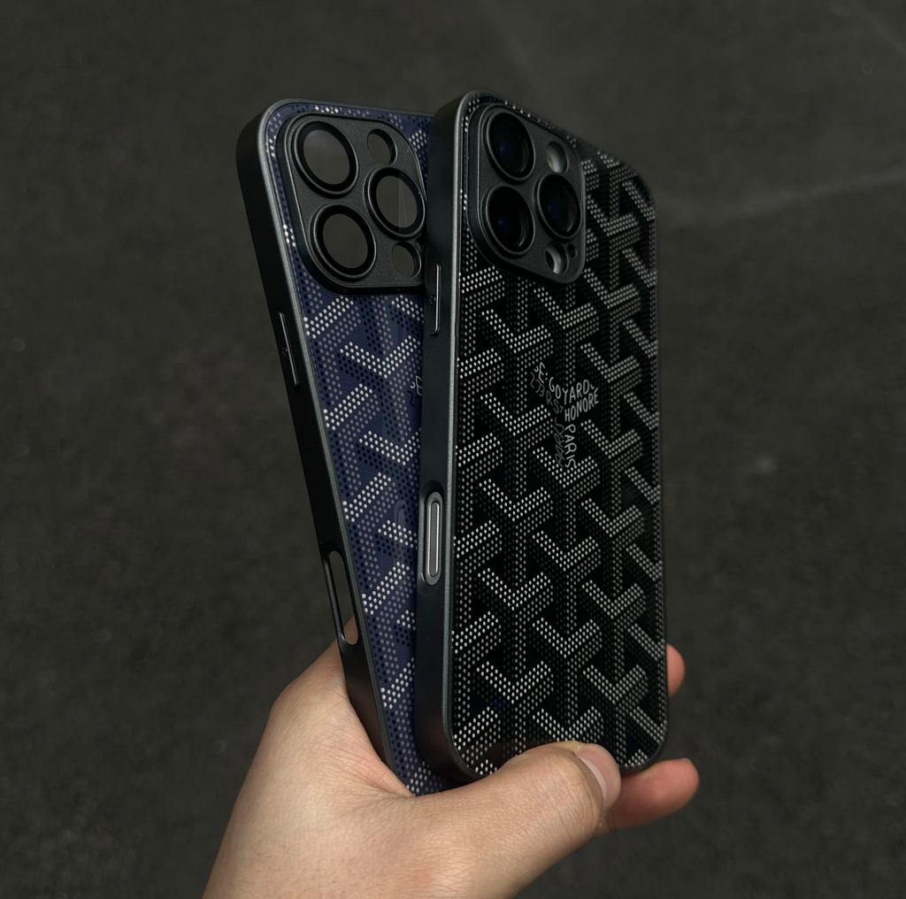 G-Y Luxuriöse iPhone-Hülle mit geometrischem Monogramm