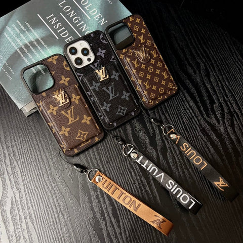 Luxuriöse iPhone-Hülle zum Umhängen in klassischer Farbe