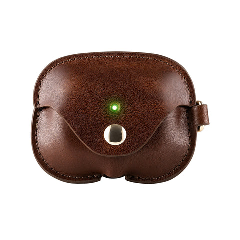 Capa AirPods de couro genuíno premium com cordão de couro grátis