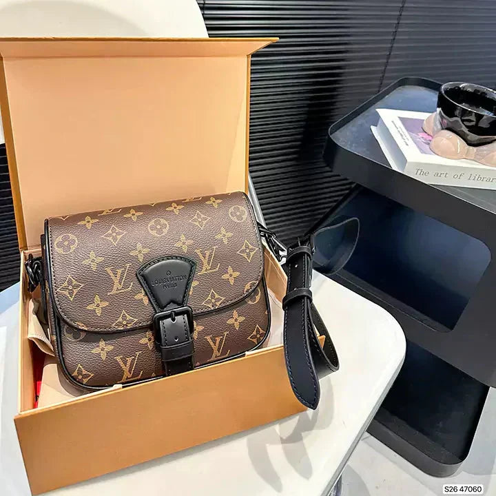Sac de luxe en cuir de haute qualité, motif monogramme
