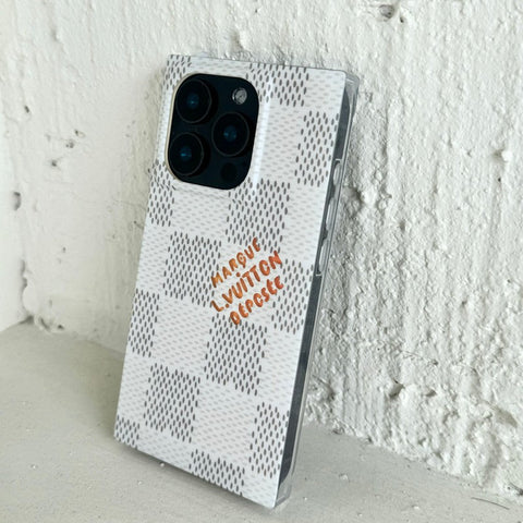 Luxuriöse quadratische iPhone-Hülle in Schwarz und Weiß