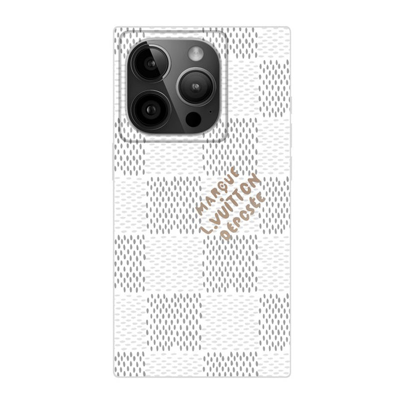 Luxuriöse quadratische iPhone-Hülle in Schwarz und Weiß