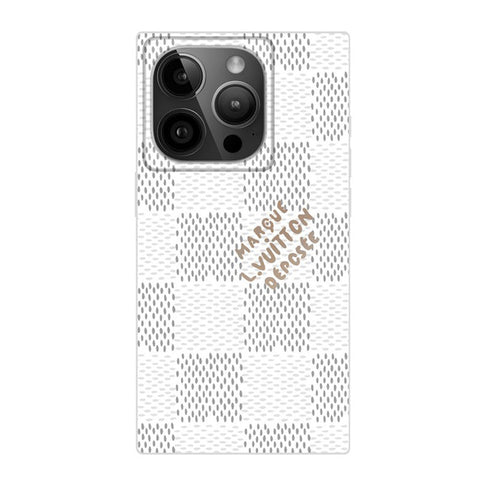 Luxuriöse quadratische iPhone-Hülle in Schwarz und Weiß