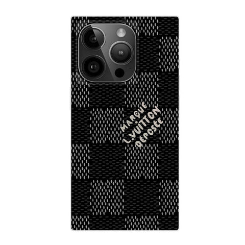 Luxuriöse quadratische iPhone-Hülle in Schwarz und Weiß