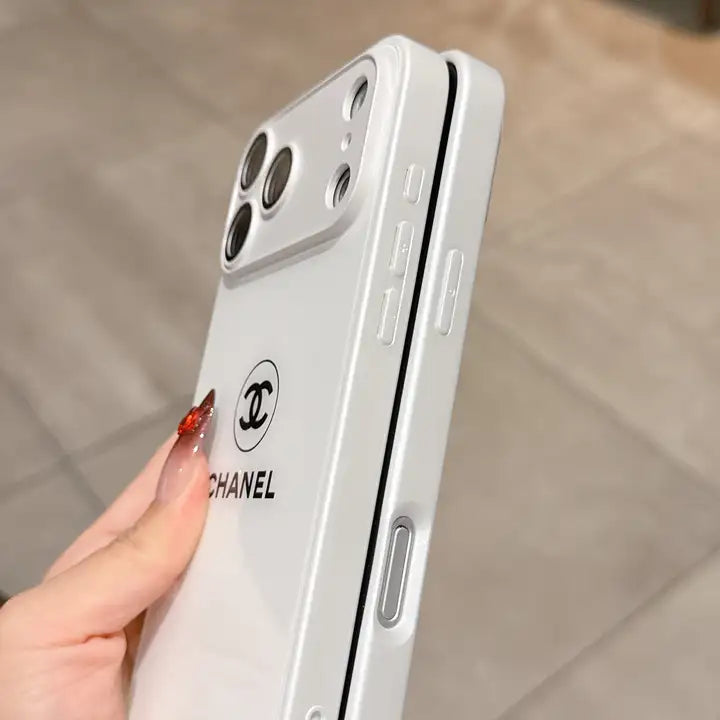 Custodia per iPhone classica e minimalista di lusso - Edizione bianca lucida