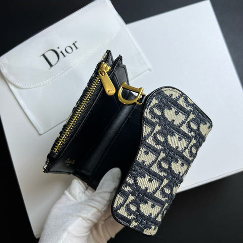 Klassische Mini-Geldbörse aus Jacquard