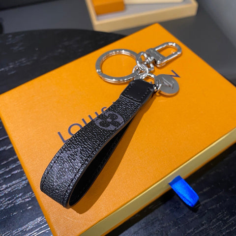 Porte-clés en cuir de luxe – Design monogramme classique