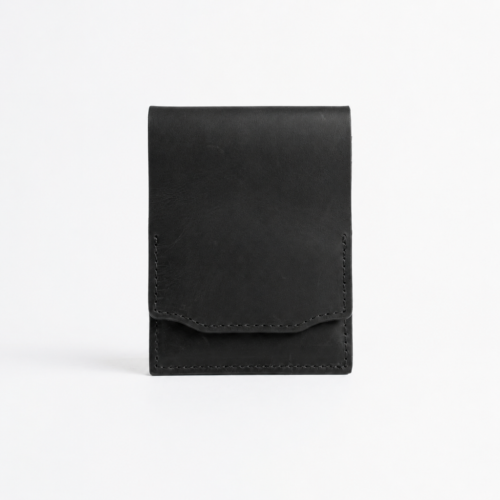 Vintage Handcrafted Full-Grain Leather Snap Wallet
