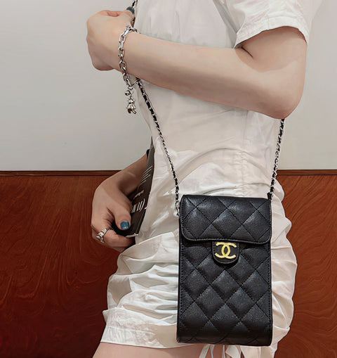 Crossbody lederen telefoontas