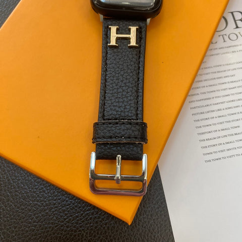 Correa de Apple Watch de cuero genuino con patrón