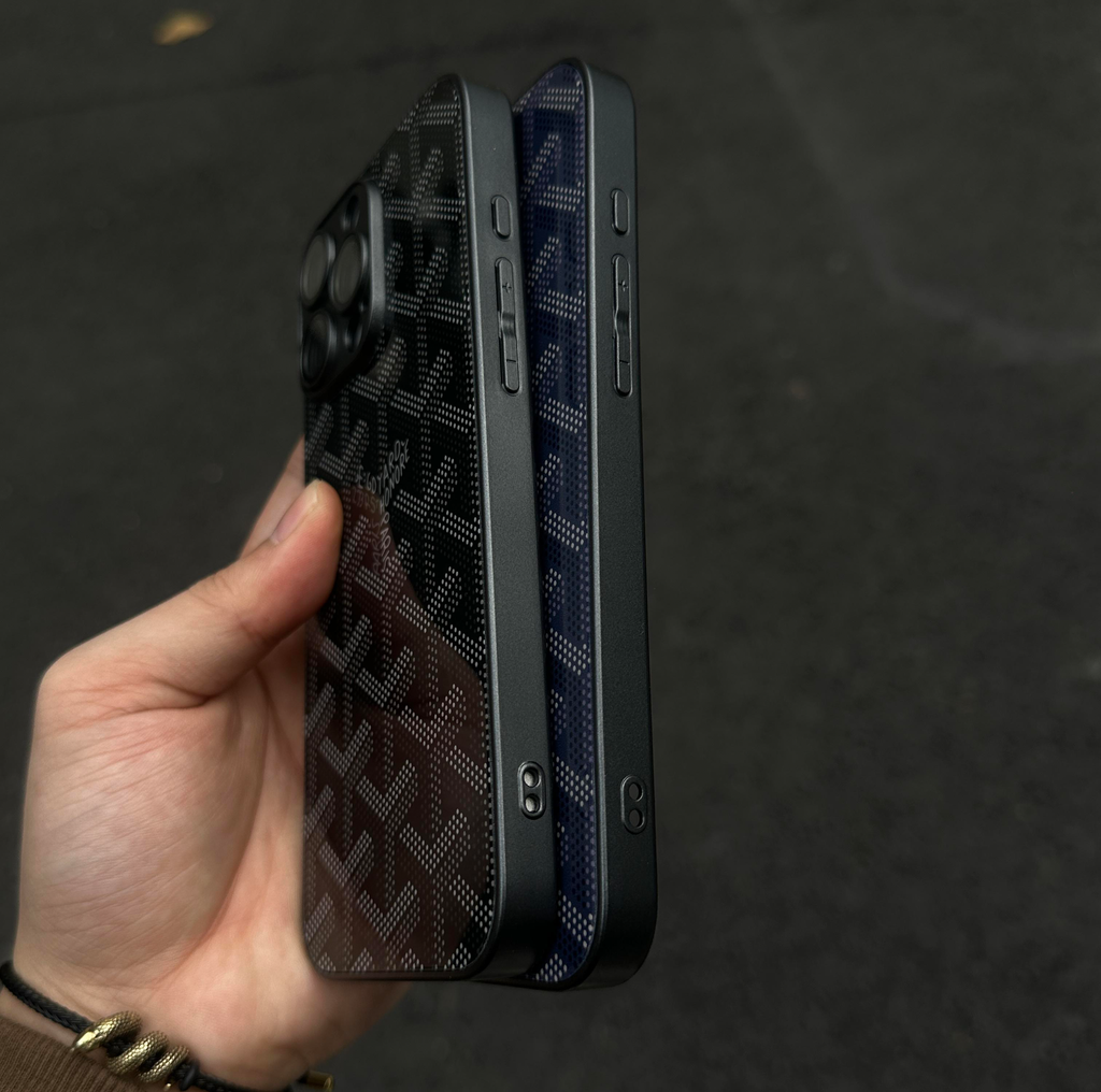 G-Y Luxuriöse iPhone-Hülle mit geometrischem Monogramm