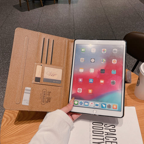 Prémiové klasické kožené pouzdro na tablet Apple iPad