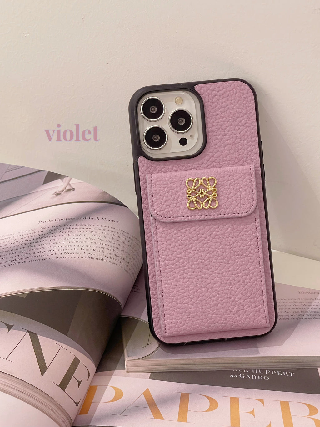 Capa luxuosa para iPhone com suporte para cartão preto-QBK240603