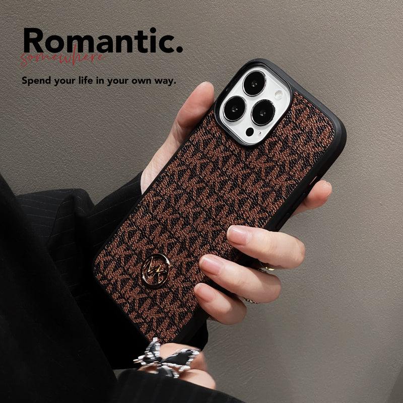Luxuriöse iPhone-Hülle Braun-MKK240603
