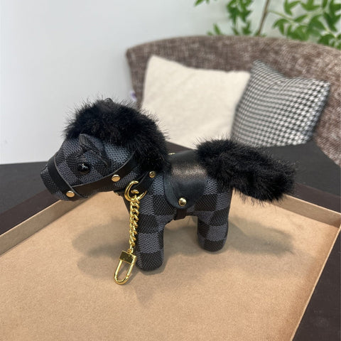 Portachiavi di lusso con ciondolo a forma di cavallo – Elegante accessorio pendente per borsa