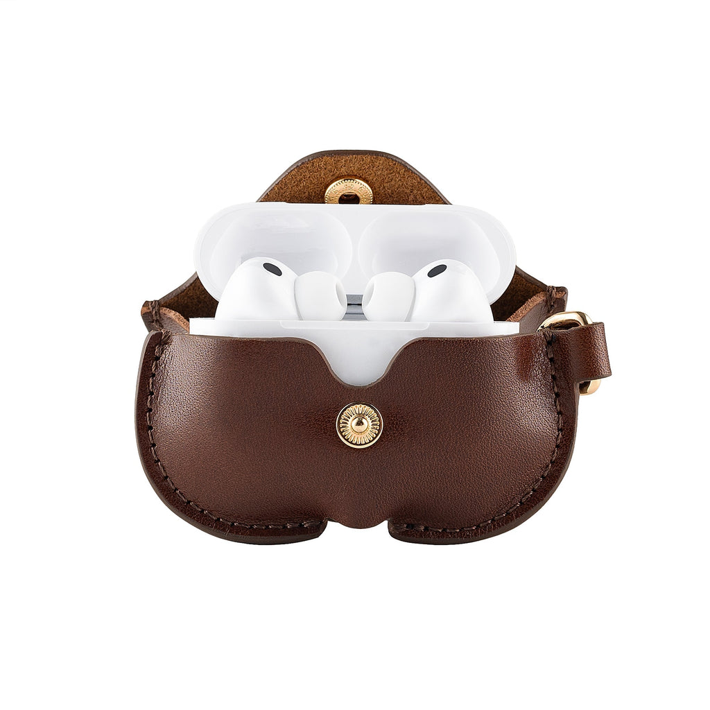 Premium Genuine Leather AirPods Case With Free Leather Lanyard