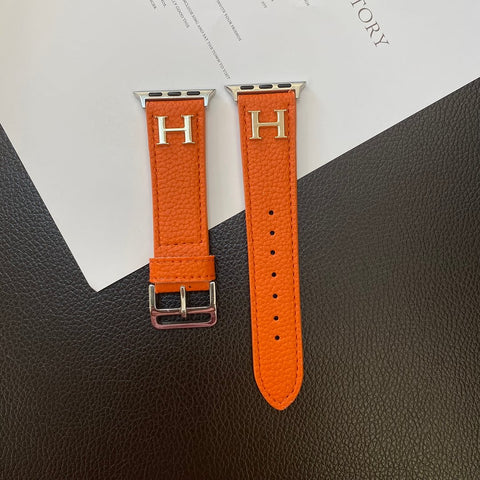 Correa de Apple Watch de cuero genuino con patrón