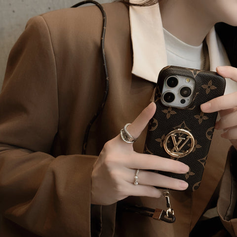 Custodia per iPhone con catena porta carte di lusso