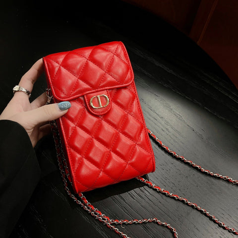 Crossbody lederen telefoontas