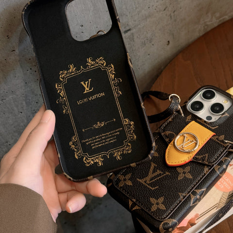 Custodia per iPhone con catena porta carte di lusso