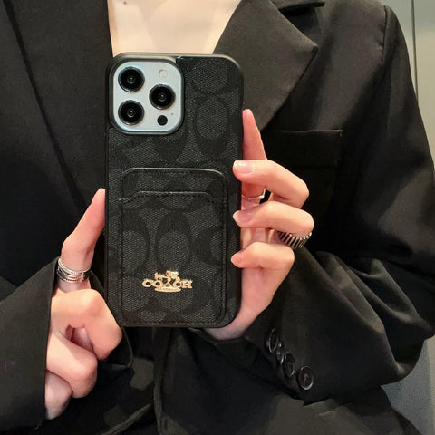 Klasisks Card Bag ādas iPhone korpuss