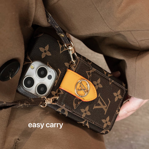Custodia per iPhone con catena porta carte di lusso