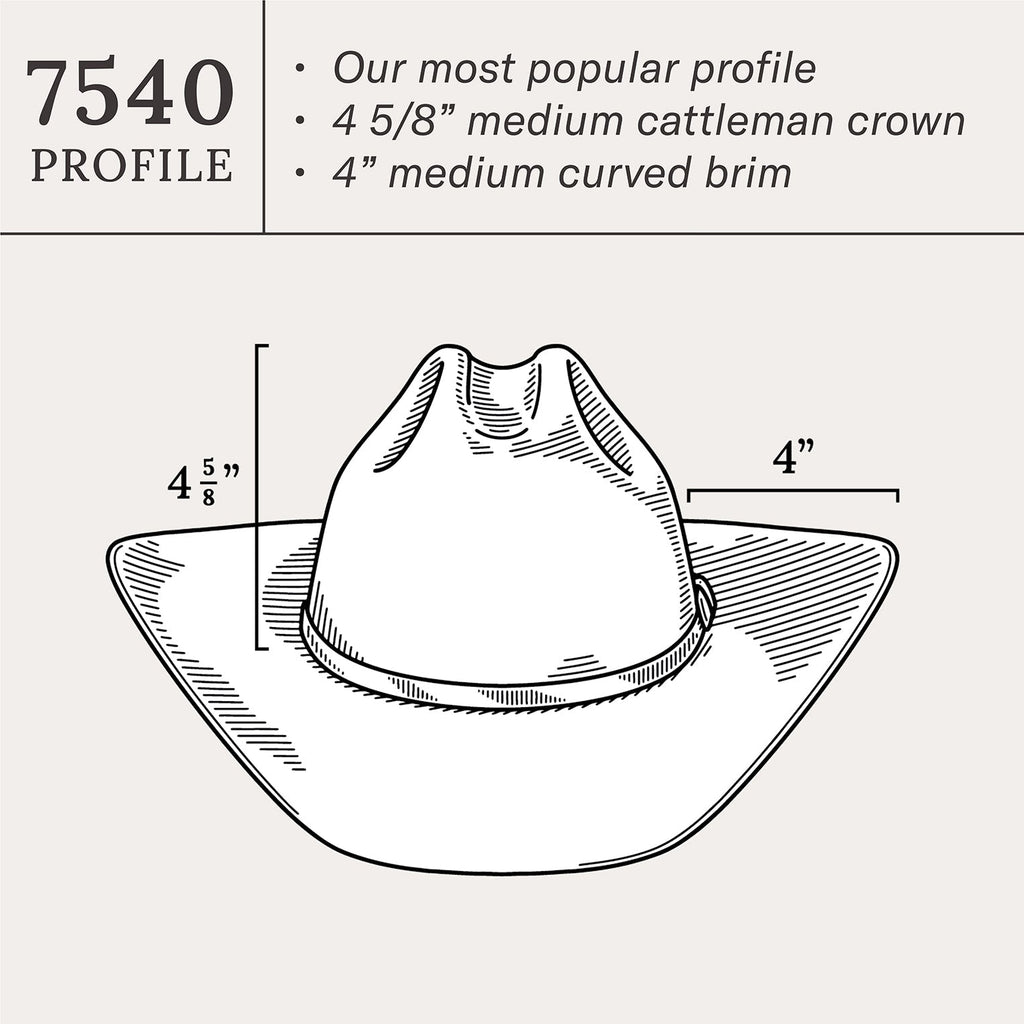 Lariat 5X Cowboy Hat - 4 5/8" Crown