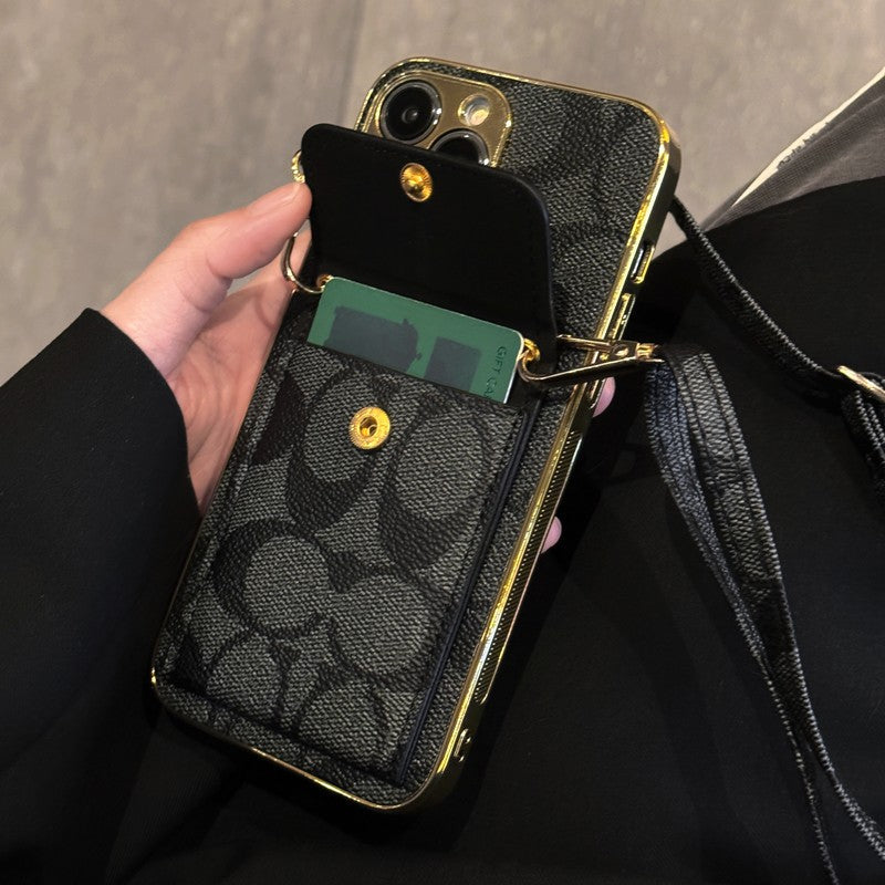 Κλασική τσάντα κάρτας Δερμάτινη θήκη για iPhone