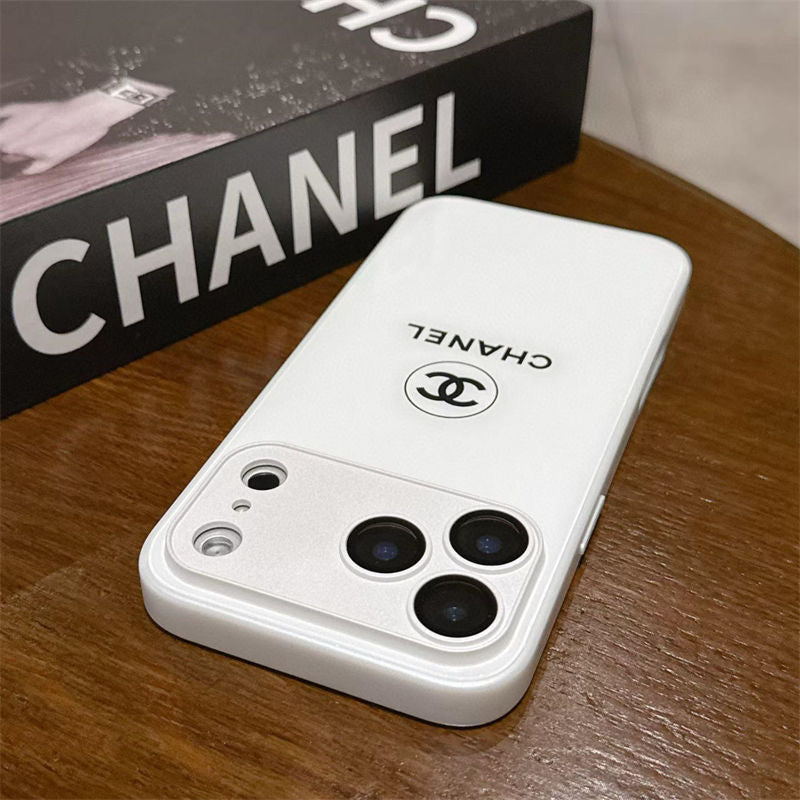 Custodia per iPhone classica e minimalista di lusso - Edizione bianca lucida