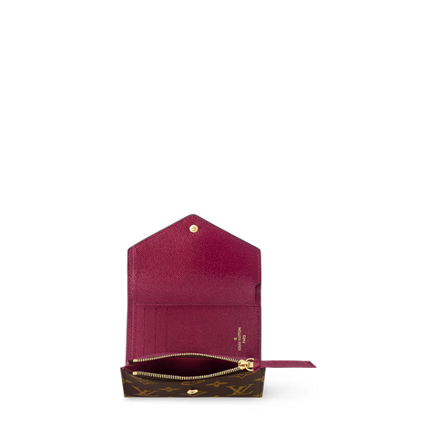 Monogram Envelope Wallet – Compact Zip Card Holder with Elegant Design