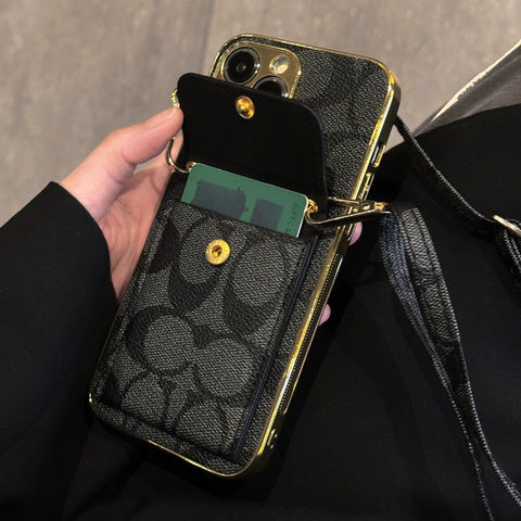 Κλασική τσάντα κάρτας Δερμάτινη θήκη για iPhone