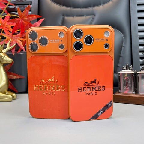 Custodia per iPhone serie H di lusso arancione