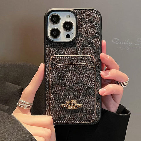Klasisks Card Bag ādas iPhone korpuss