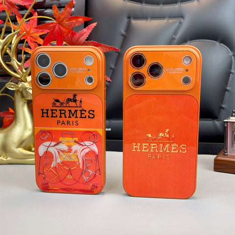 Custodia per iPhone serie H di lusso arancione