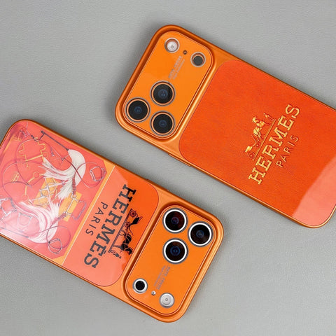 Custodia per iPhone serie H di lusso arancione
