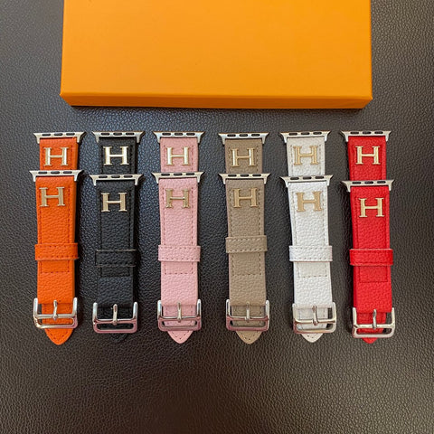 Correa de Apple Watch de cuero genuino con patrón